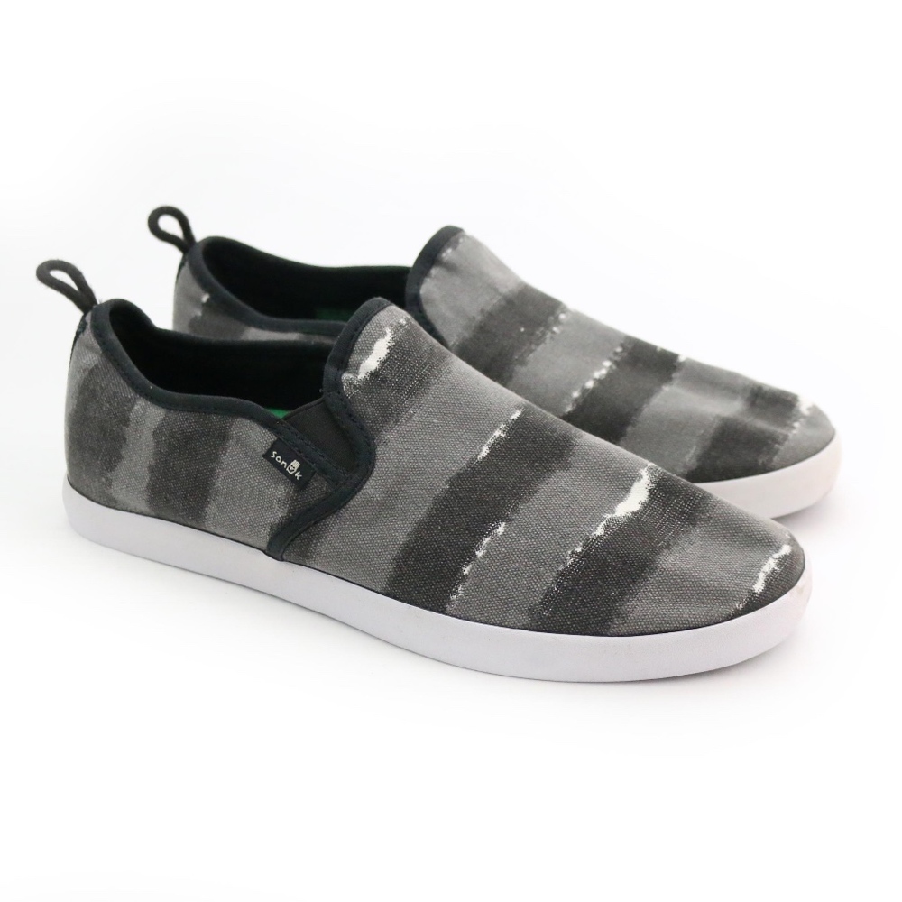 Sanuk Range Funk Black Charcoal Watercolor Stripe
